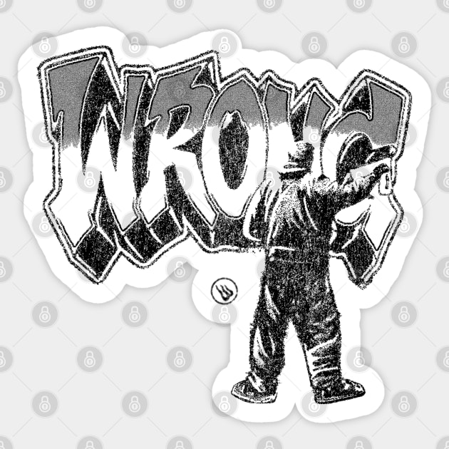 Graffiti Bombing Sticker by Wrongteeshirt
